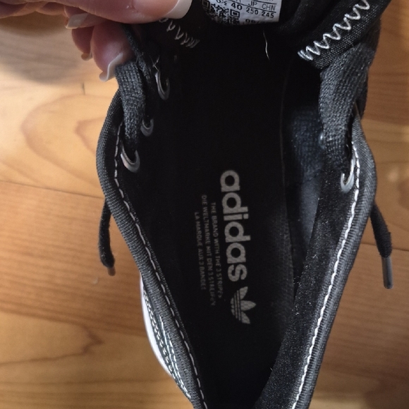 adidas Black Canvas High-Top Sneakers - Picture 3 of 6